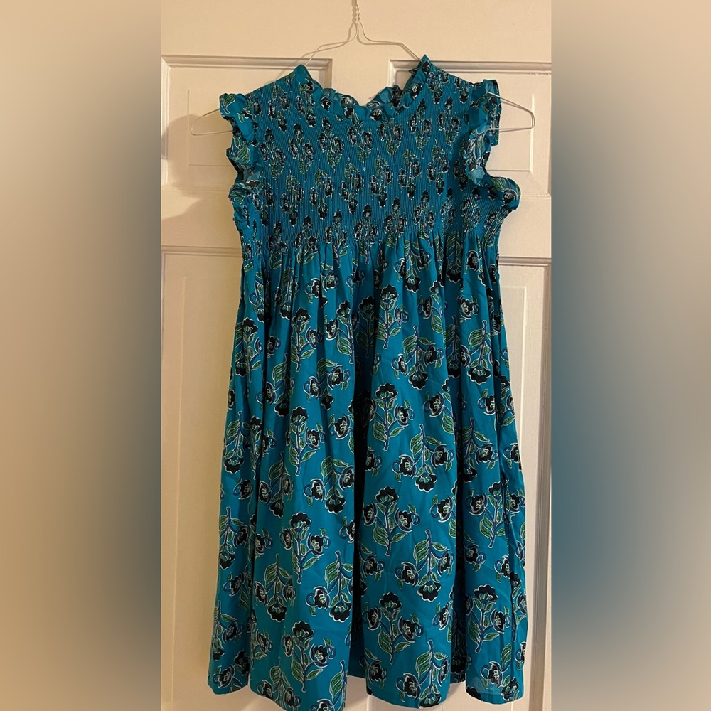 French Connection Teal and Black Patterned Dress